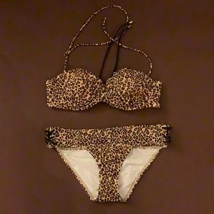 Cheetah print push up Victoria’s Secret bikini